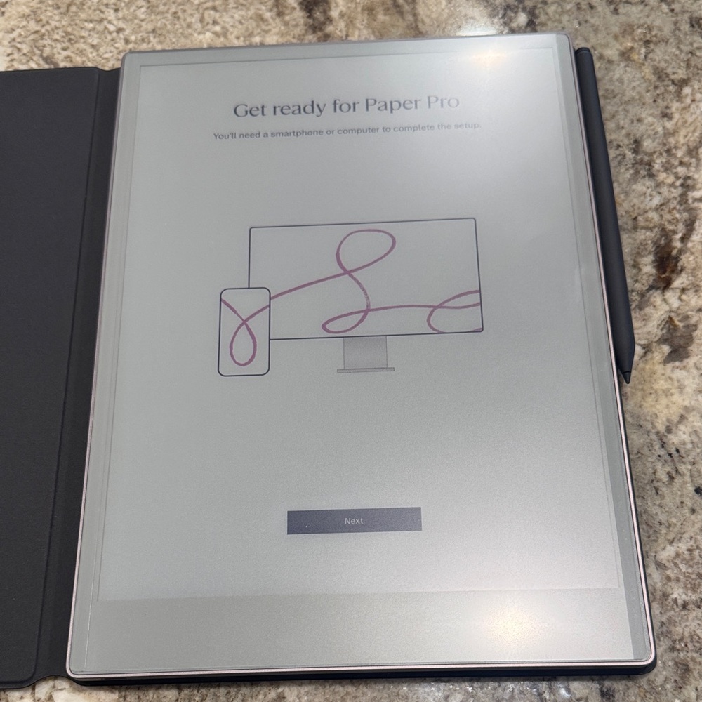 Remarkable Paper Pro with stylus and keyboard case